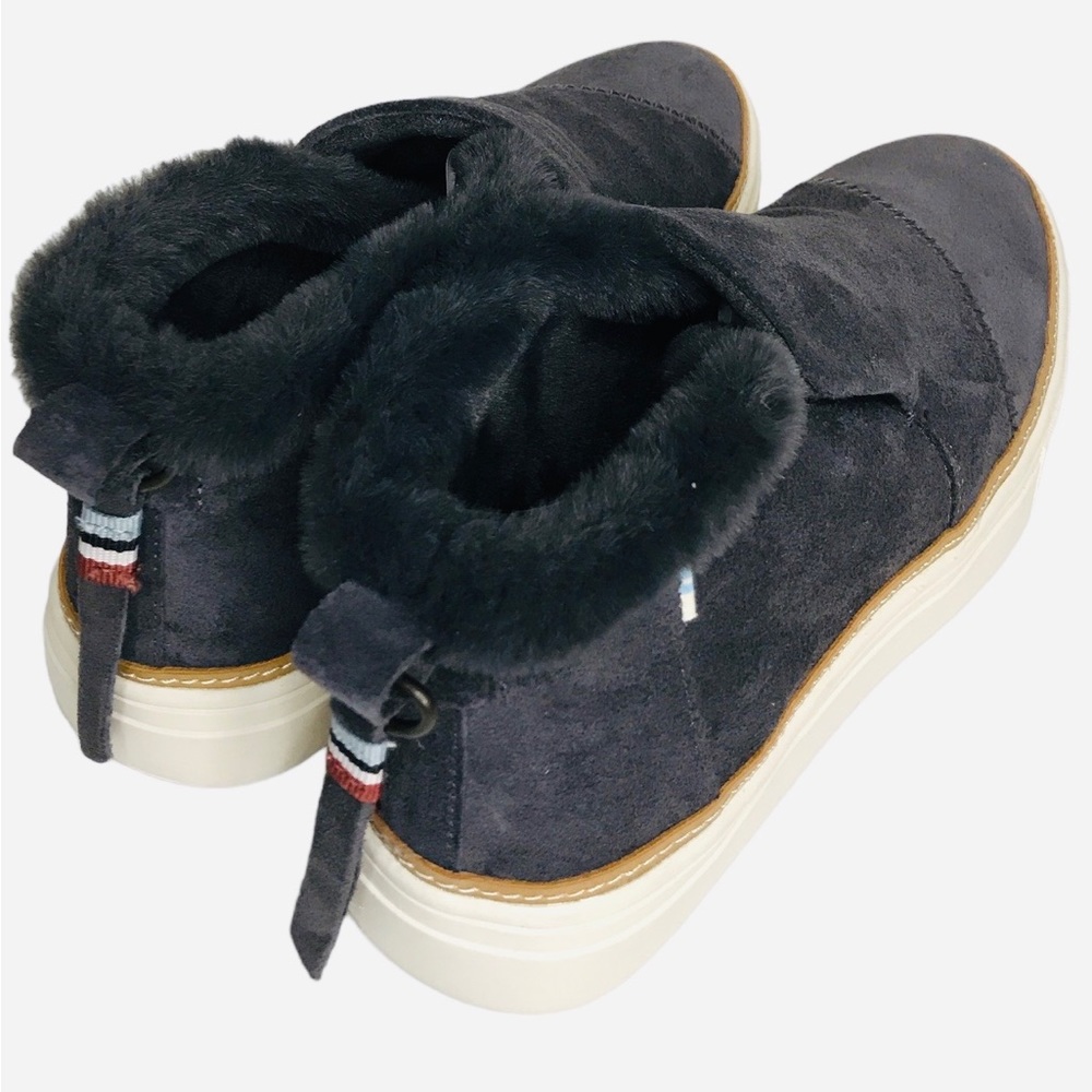 Forged Iron Paxton Slip Ons Faux Fur Toms Paxton Forged Iron Grey